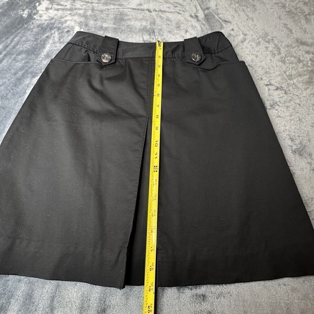White House Black Market Skirt 4 Black Cotton Rayon Spandex Very Good Pre-Owned - Picture 9 of 11